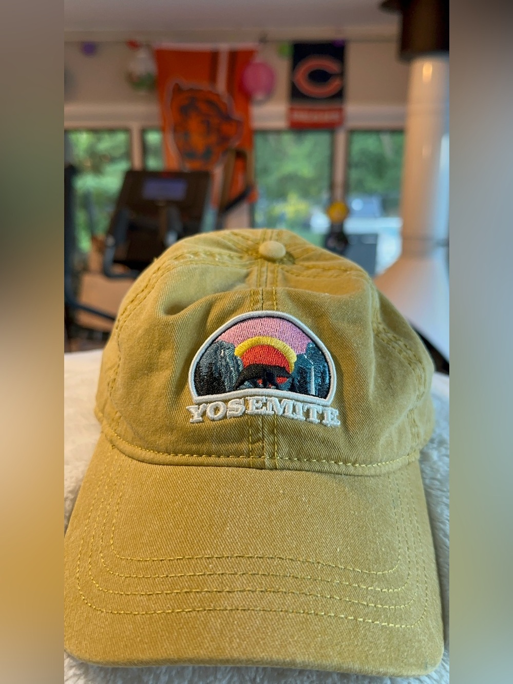 Yosemite Embroidered Mustard Baseball Cap